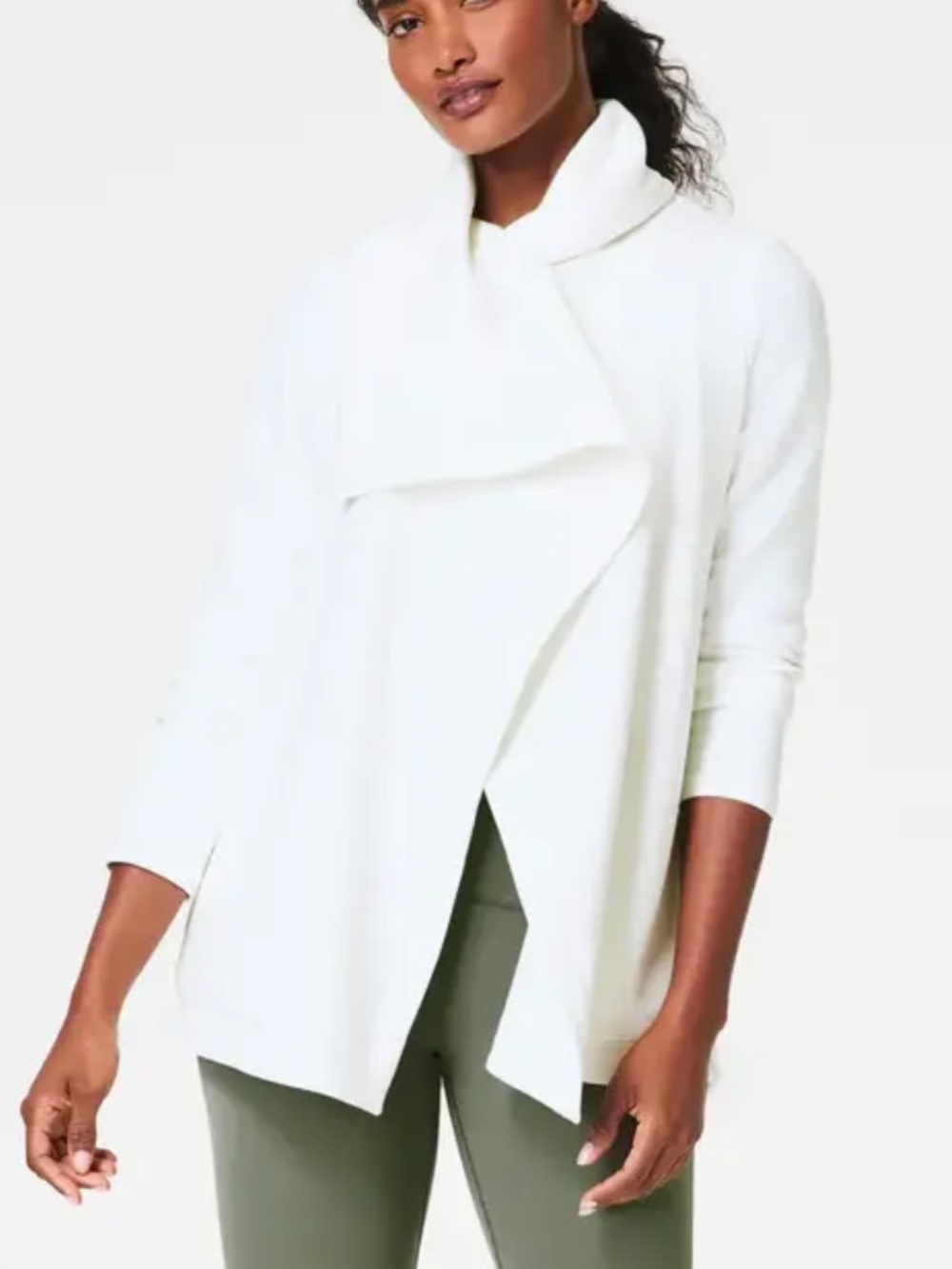 SPANX AirEssentials White Open Front Wrap Cardigan